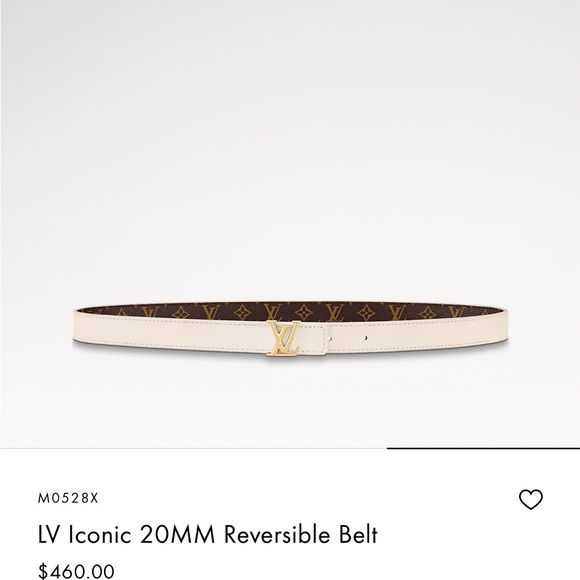 Authentic brand new Louis Vuitton 20mm women’s reversible belt size 80 - Picture 3 of 5